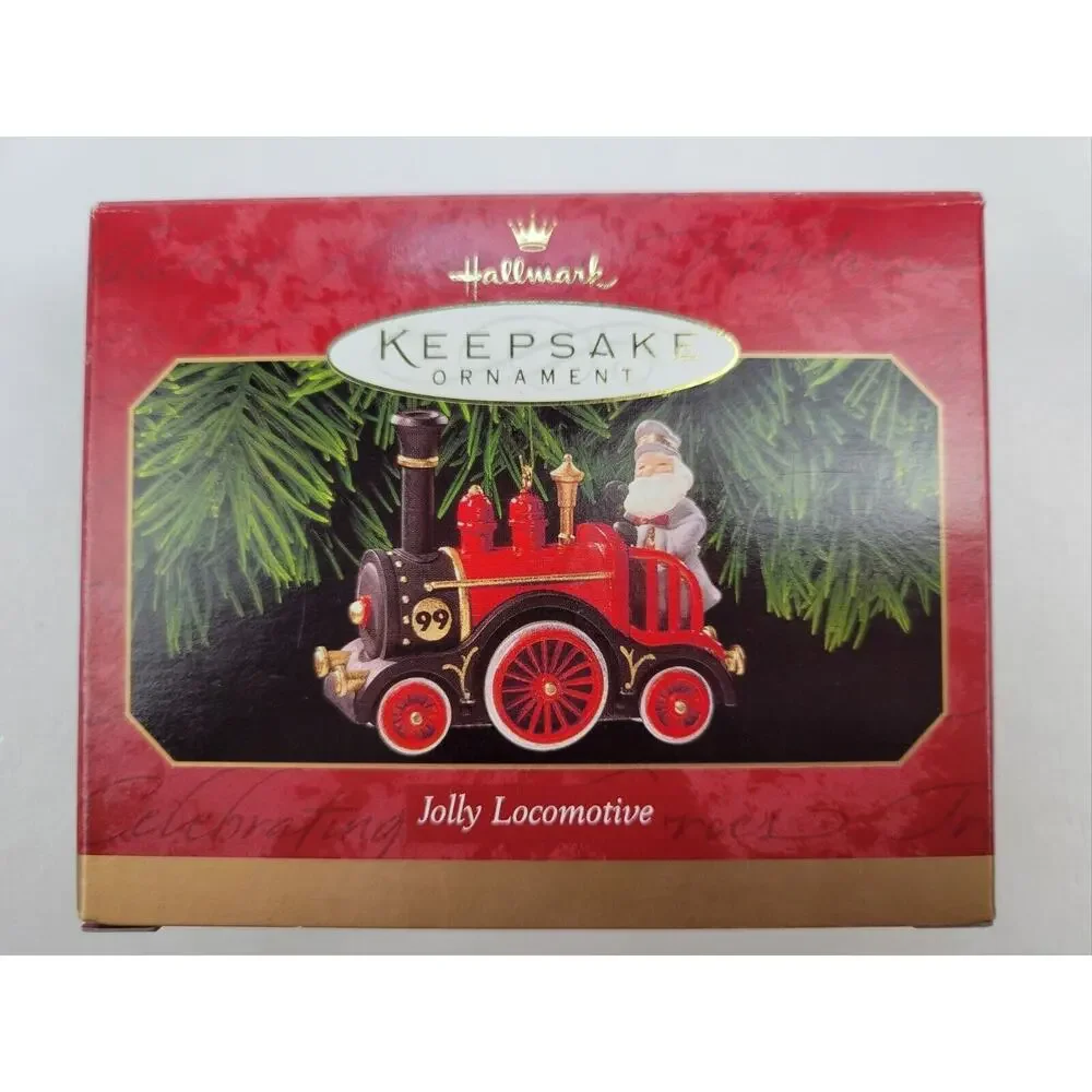 Hallmark Keepsake 1999 Jolly Locomotive Ornament Santa Die Cast Metal NEW in Box